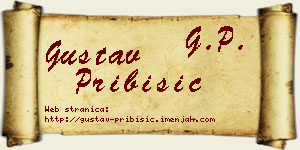Gustav Pribišić vizit kartica